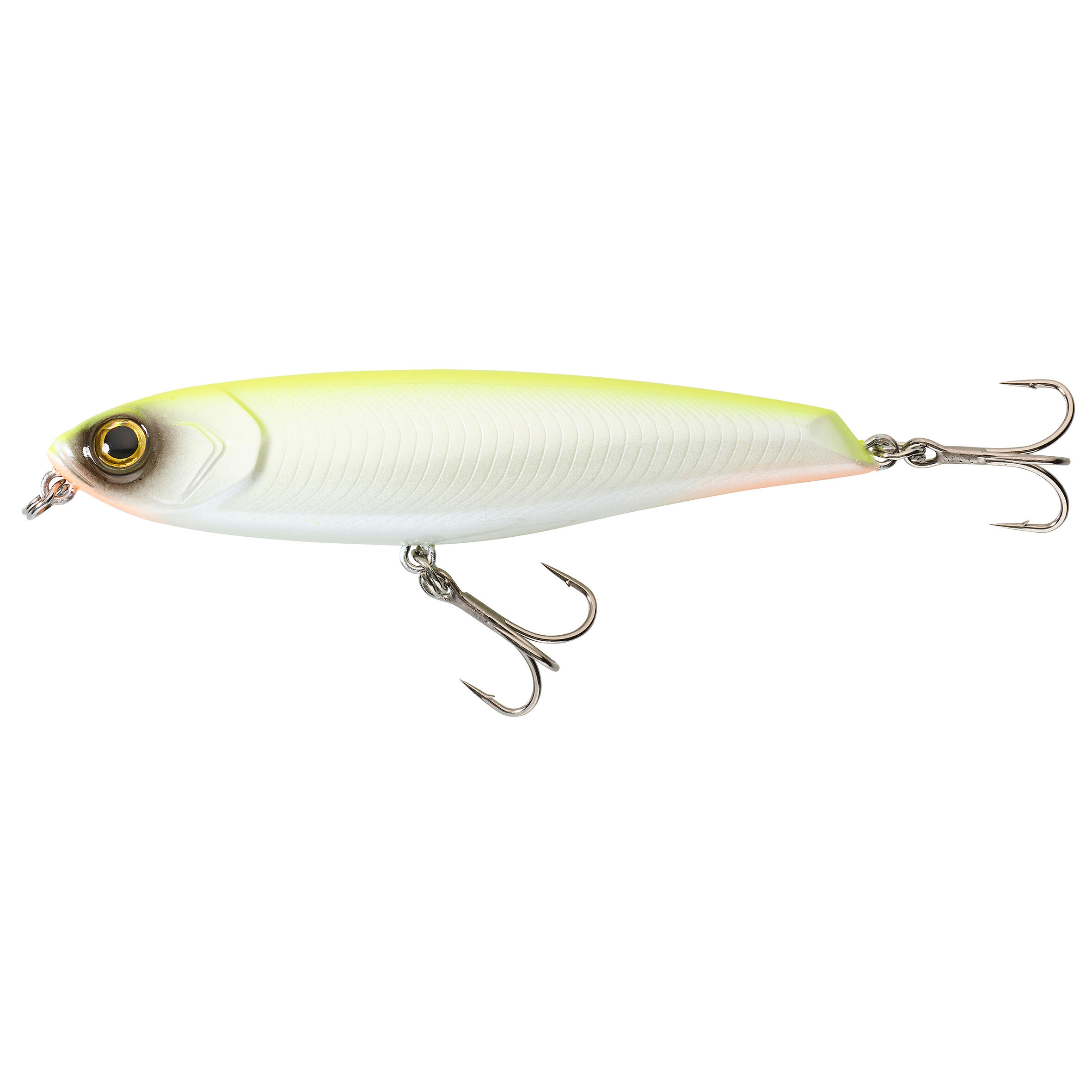 CAPERLAN Decathlon - Minnow pesca artificiali mare WIZDOM 95F giallo fluo -