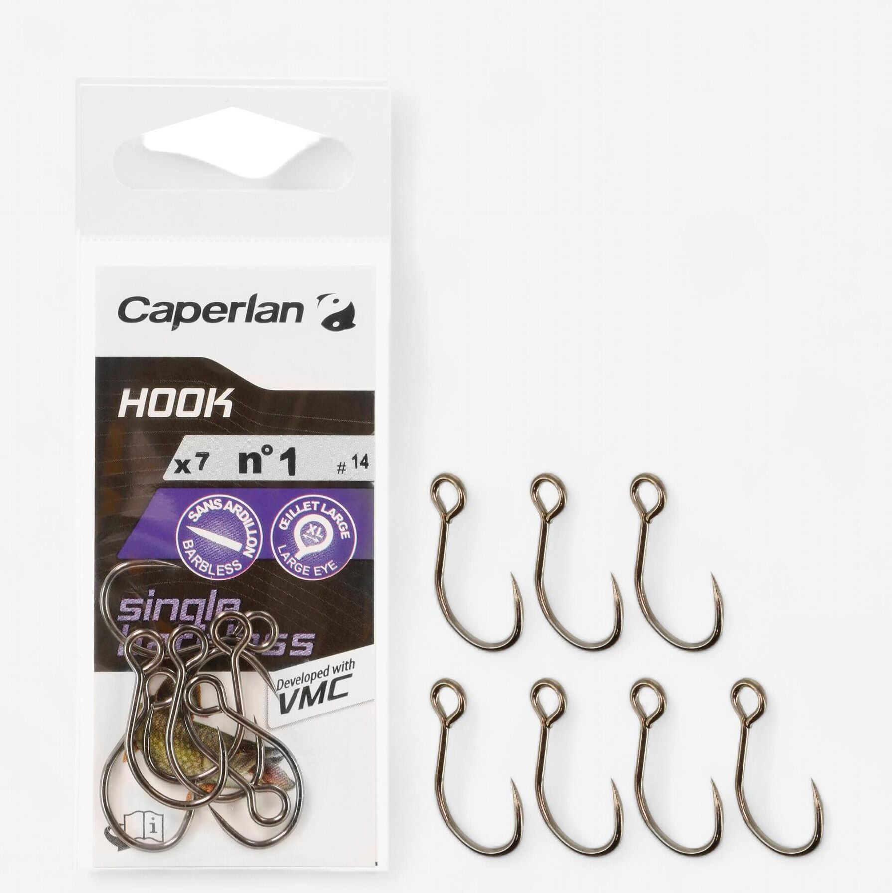 CAPERLAN Amo semplice pesca HOOK SINGLE BARBLESS