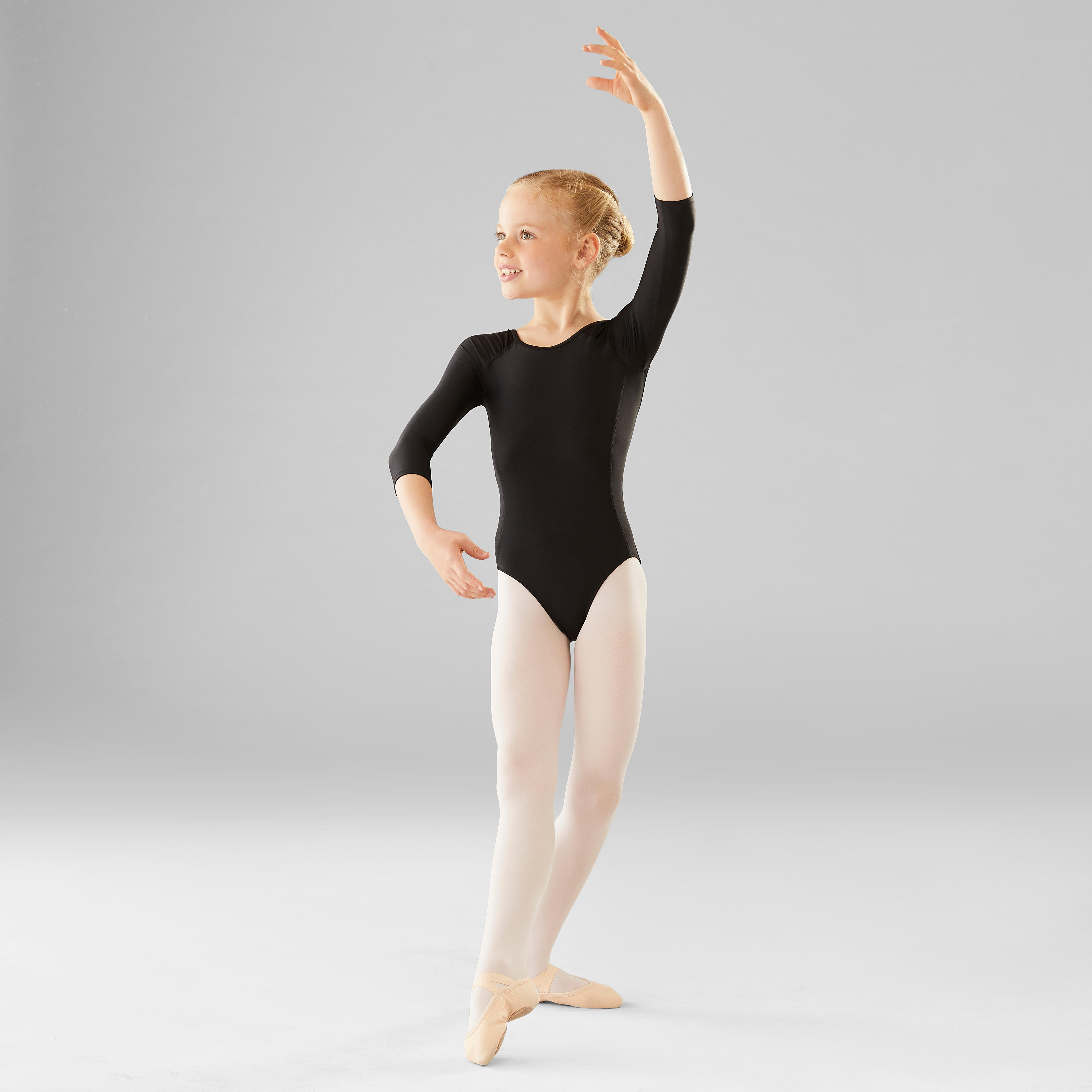 STAREVER Decathlon - Body bambina maniche lunghe danza classica nero -