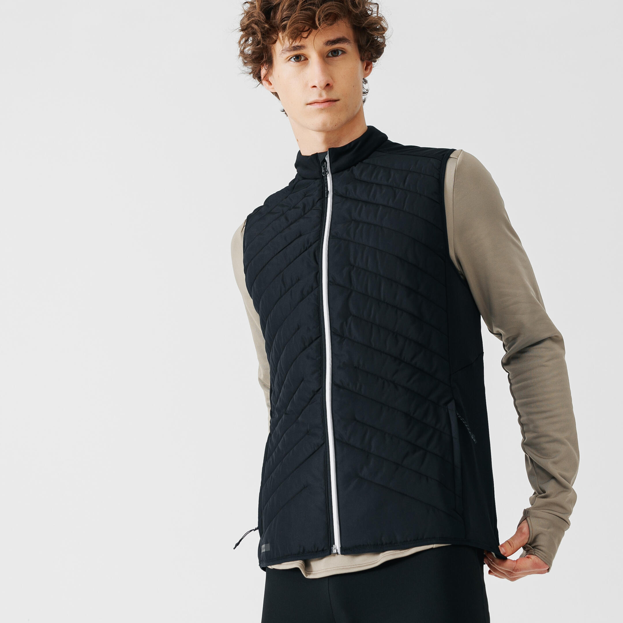 Kalenji Decathlon - Gilet running uomo WARM+ nero -