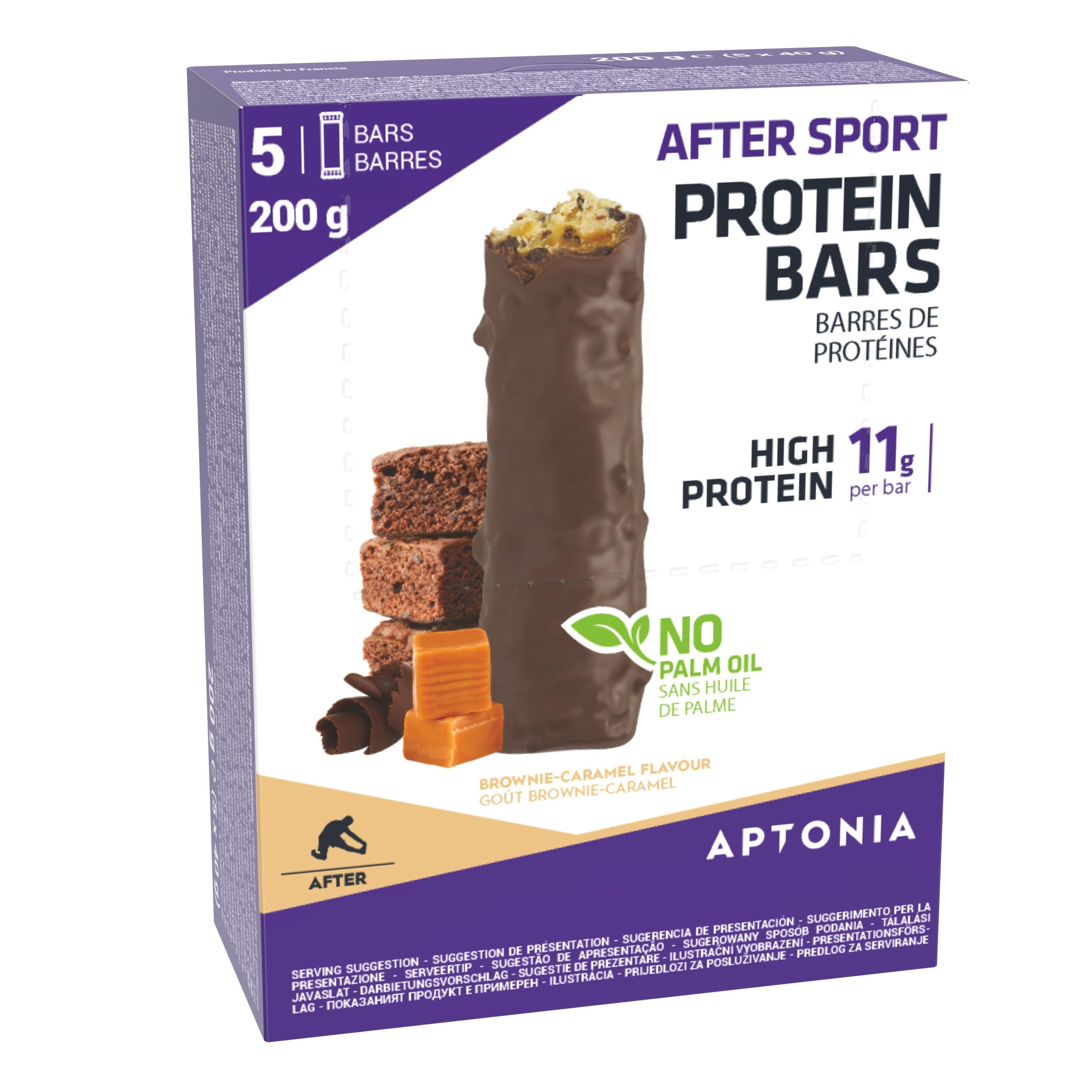 aptonia decathlon - barretta proteica di recupero sportivo brownie 5x40 g -