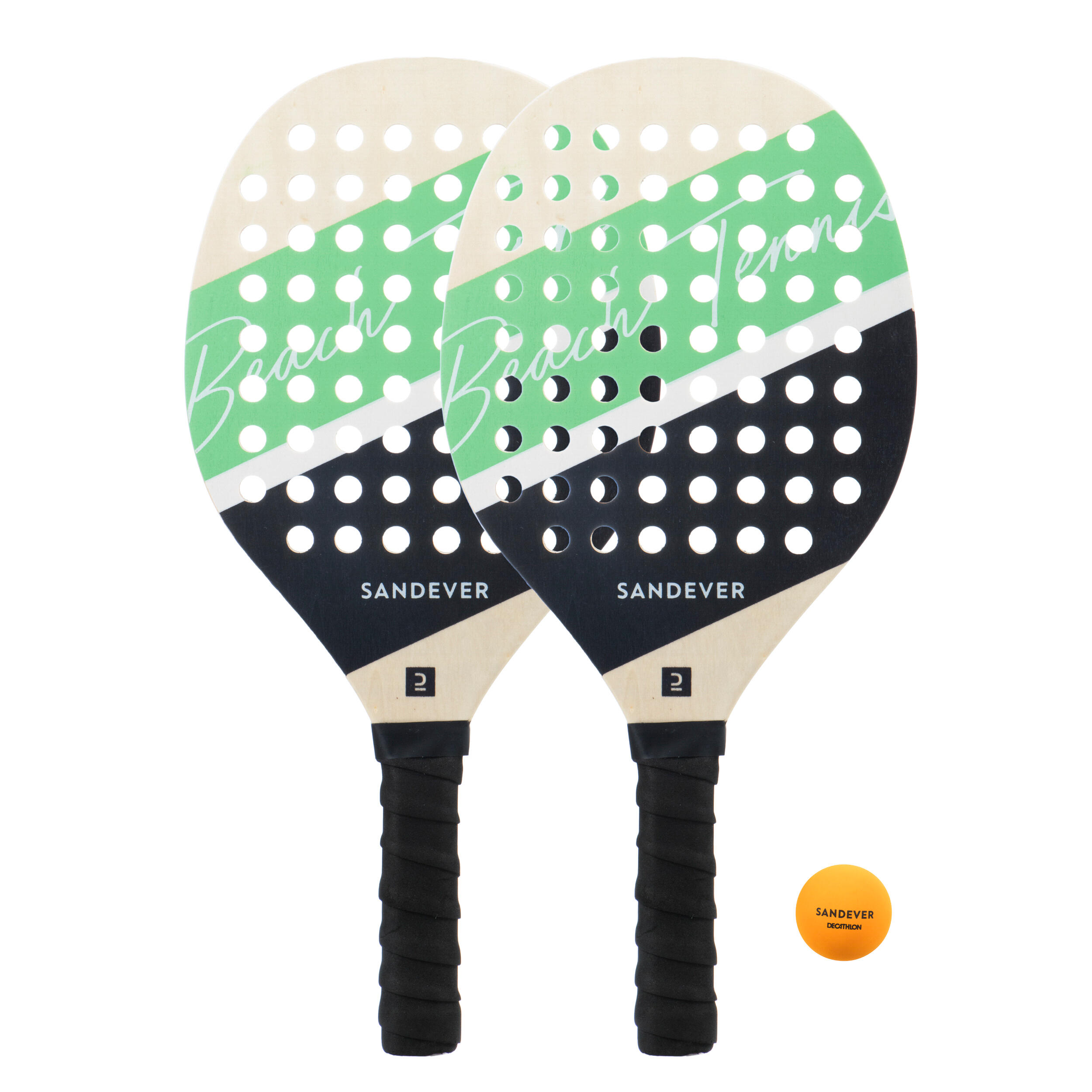 SANDEVER Decathlon - Kit racchette beach tennis EXPERIENCE verde-blu -