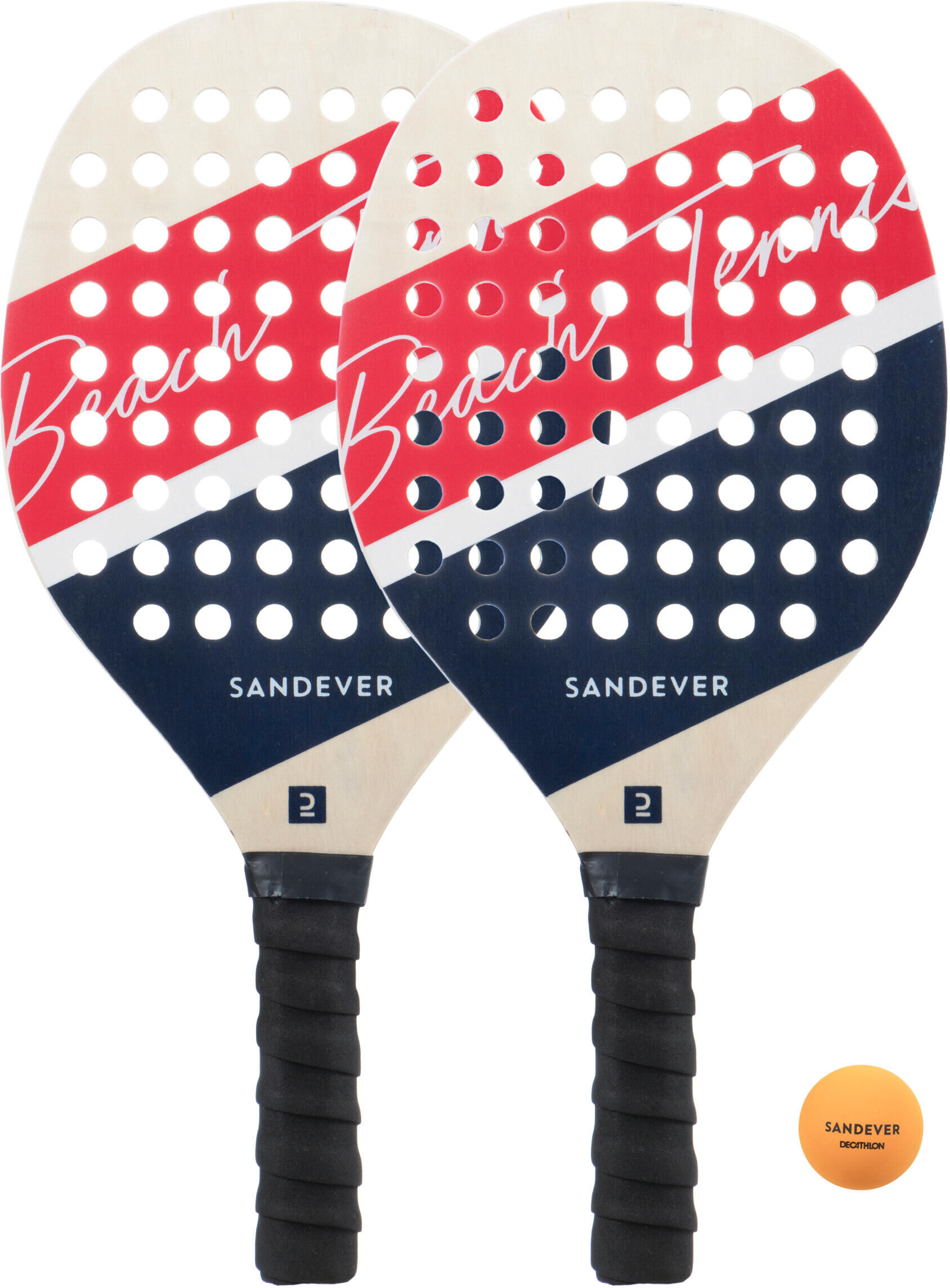 SANDEVER Kit racchette beach tennis EXPERIENCE rosso-blu