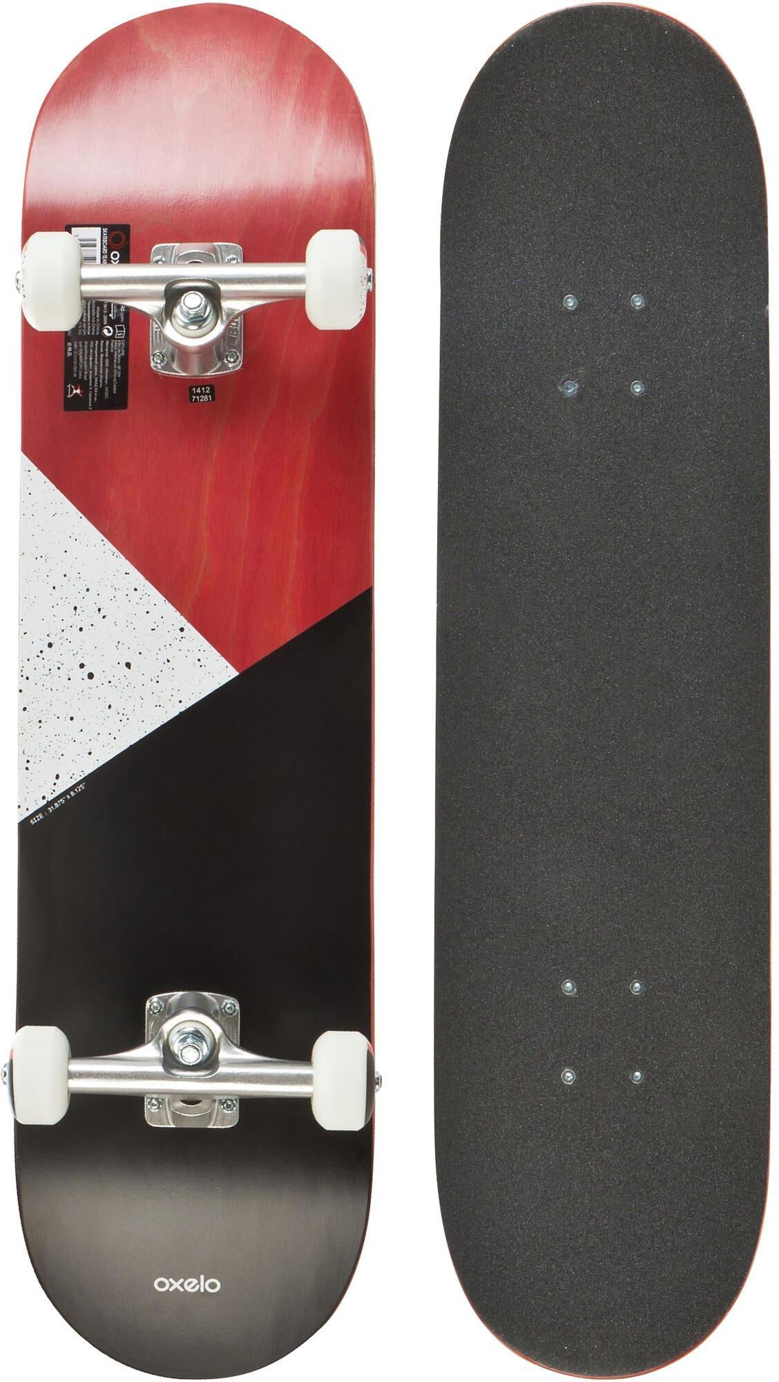 OXELO Skateboard COMPLETE100 GALAXY rosso