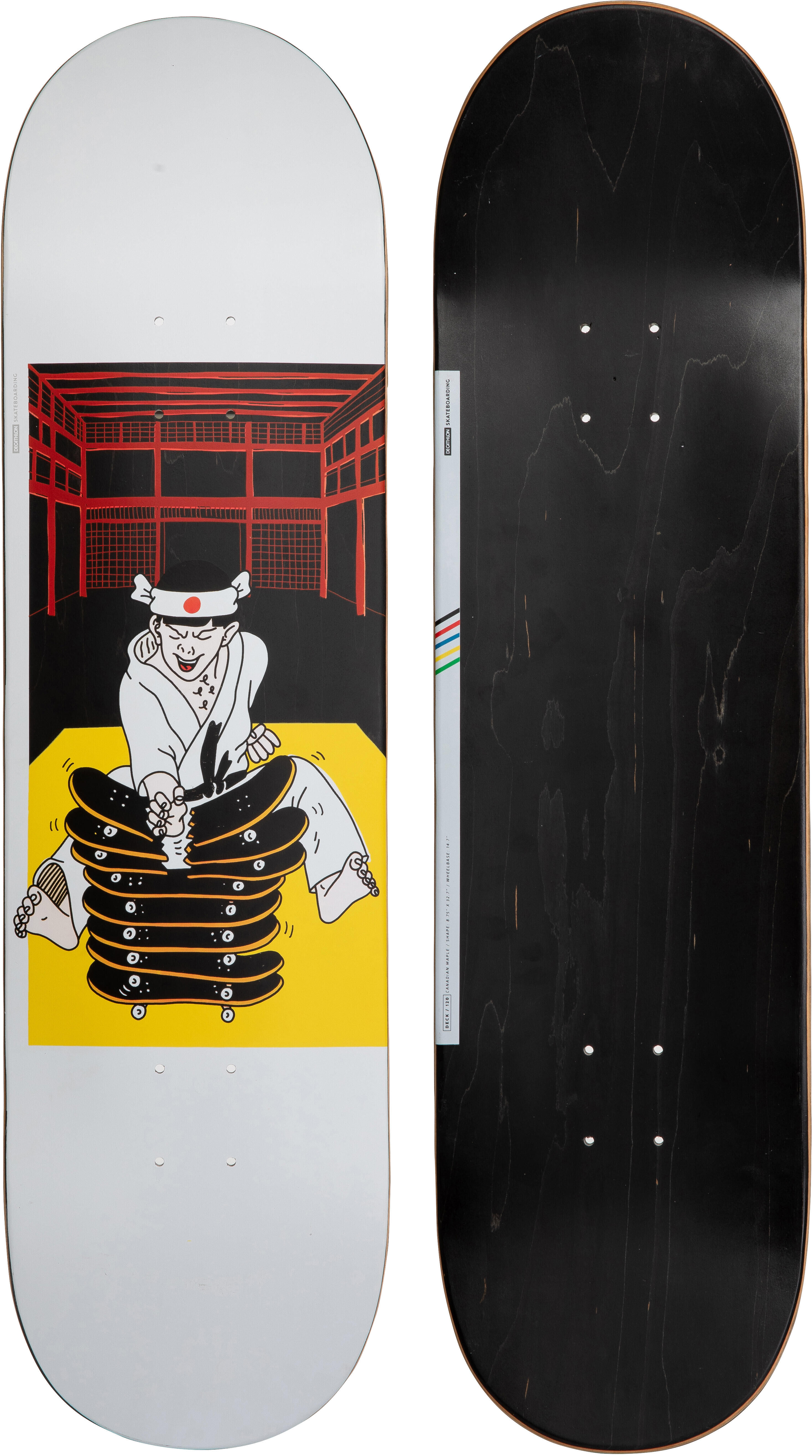OXELO Skateboard DECK 120 BRUCE 8.75" nero OXELO Skateboard DECK 120 BRUCE 8.75" nero