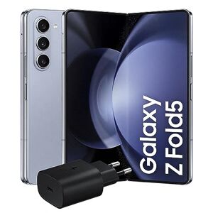 Samsung Galaxy Z Fold5 Smartphone Pieghevole, Caricatore Incluso, RAM 12GB, 1TB, Sim Free Android, Fotocamera 50MP, Display 6,2"/7,6" Dynamic AMOLED 2X, Icy Blue 2023 [Versione italiana]