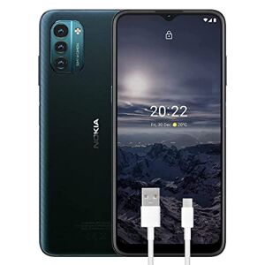 Nokia G21 Smartphone 4G 128GB, 4GB RAM, Display 6.5" 90Hz HD+, Tripla Camera 50 Mp, Batteria 5050 mAh, Ricarica Rapida, Dual Sim, Nordic Blue, Versione con Cavo USB Type-C Aggiuntivo 1m
