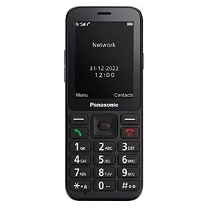 Panasonic KX-TU250 Telefono Cellulare Facilitato per Anziani, Tasto SOS per Chiamate di Emergenza, Pulsanti di Grandi Dimensioni, Display con Caratteri e Numeri Grandi, Nero