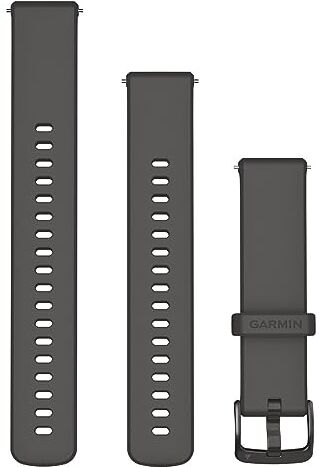 Garmin Cinturino Originale, 18mm, Sgancio rapido, Silicone, Pebble Grey & Slate