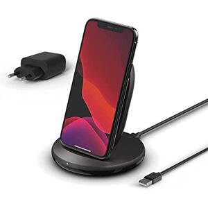 Belkin BoostCharge Supporto di ricarica wireless da 15 W (Caricabatteria wireless Qi rapido per iPhone, Samsung, Pixel e altri) - Nero