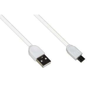 LINK LKGZ68 Cavo Piatto Micro USB Guaina Silicone MT 1 Colore Bianco