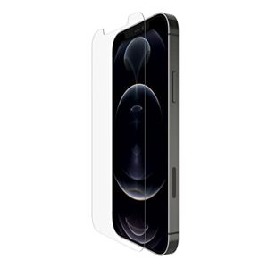 Belkin OVA039zz Proteggi Schermo UltraGlass Antimicrobico per iPhone 12 Pro Max, Ottima Protezione, Riduce i Batteri del 99% sullo Schermo, Trasparente
