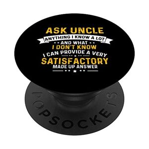 ASK Chiedi a zio qualsiasi cosa - Risposta fatta divertente citazione zio PopSockets PopGrip Intercambiabile