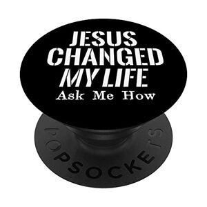 ASK Gesù ha cambiato la mia vita Chiedimi come - Alter della fede cristiana PopSockets PopGrip Intercambiabile