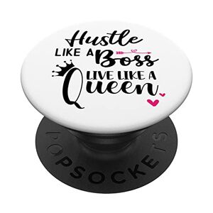 Boss Io sono il boss regina mamma trambusto come un boss vivere come una regina PopSockets PopGrip Intercambiabile