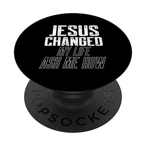 ASK Gesù ha cambiato la mia vita Chiedimi come - La fede cristiana vuota PopSockets PopGrip Intercambiabile