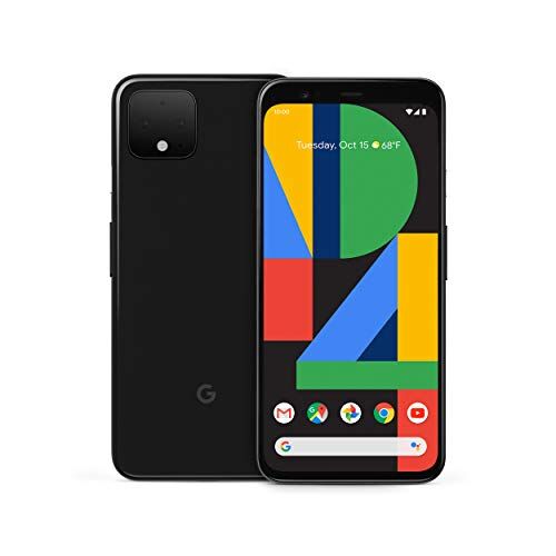 google smartphone pixel 4, da 5,7 pollici e 128 gb, con sistema android, sbloccato, senza carta sim, 4g/lte, modello g020m uk, just black (versione in lingua italiana non garantita)
