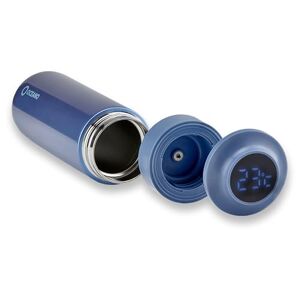 SBS Bottiglia borraccia termica eco-friendly da 400 ml con schermo LED touch screen e funzione Drinking Reminder, realizzata in acciaio inossidabile, IPX7, colore blu