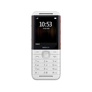 Nokia 5310 - adatto a tutti gli operatori - 0.02 GB Telefono Cellulare Dual Sim, Display 2.4" a Colori, Bluetooth, Fotocamera, Bianco/Rosso [Italia]