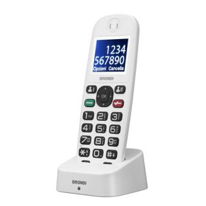Brondi Amico di Casa Telefono Cellulare per Anziani GSM DUAL SIM con Tasti Grandi, Funzione SOS, Controllo Remoto, Volume Alto, Bianco
