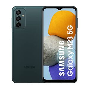Samsung - Galaxy M23 5G, Smartphone Android senza contratto, schermo TFT Infinity-V da 6,6 pollici, batteria da 5000 mAh, 4 GB di RAM, memoria da 128 GB, doppia SIM, verde scuro