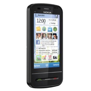 Nokia C6-00 Smartphone (Display 8,1 cm (3,2 pollici), Tastiera QWERTY, Touchscreen, Fotocamera 5 Megapixel ), colore: Nero