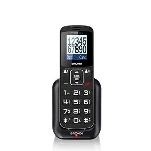 Brondi Amico Home, Telefono cellulare GSM per anziani con tasti grandi, tasto SOS e funzione da remoto, dual SIM, volume alto