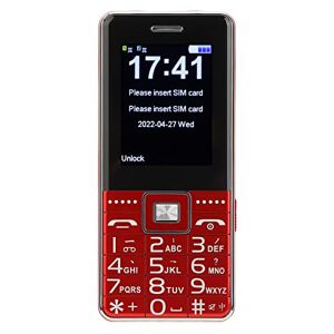 PENO Multi Telefono Cellulare di Funzione, Grande Viaggio Standby Fisso del Telefono Cellulare della Manopola G600 di Un Tocco della Tastiera per Gli Anziani (Rosso)