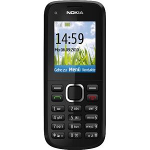 Nokia C1-02 Cellulare, schermo da 4,6 cm (1,8 pollici), Bluetooth, colore: Nero (Importato da Germania)