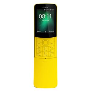 Nokia 8110 Telefono Cellulare 4G Dual Sim, Display 2.5" a Colori, 4GB, Bluetooth, Fotocamera, Giallo [Italia]