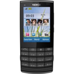 Nokia X3-02 Telefono cellulare Touch and Type, 3G, WCDMA (UMTS)/GSM, touch screen, colore: Metallo scuro [Importato da Germania]