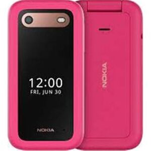 Nokia 2660 - Telefono Cellulare 4G Dual Sim, Display 2.8", Tasti Grandi, Tasto SOS, Fotocamera, Bluetooth, Radio FM Wireless e lettore mp3, Ampia batteria, Rosa, Italia