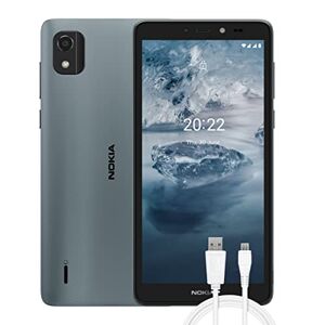 Nokia C2 2nd Edition Smartphone 4G 32GB, 2GB RAM, Display 5.7", Camera 5 Mp, Batteria 2400 mAh, Dual Sim, Blue Ghiaccio, Versione con Cavo Micro-USB Aggiuntivo (1mt)