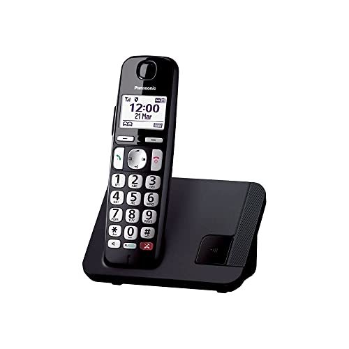 Panasonic KX-TGE260 Telefono Cordless, Volume Potenziato, Segreteria Telefonica, Blocco Chiamate, Identificazione Chiamante, Ideale per Anziani, Facile da Usare