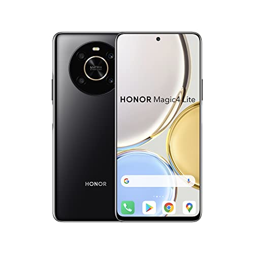 Honor Magic4 Lite 4G Smartphone telefono da 6 + 128 GB con Android 11 e Fotocamera da 48 MP, LCD da 6,81” e 90 Hz, Snapdragon 625 e Carica Rapida da 66 W con Batteria da 4800mAh, Midnight Black