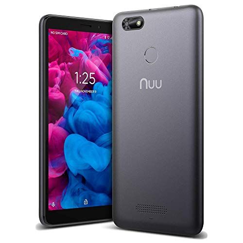 NUU Mobile A5L+ Smartphone 5,5", 16 GB di memoria, 2 GB di RAM, Finger ID, NFC, Android 8 (Grigio)
