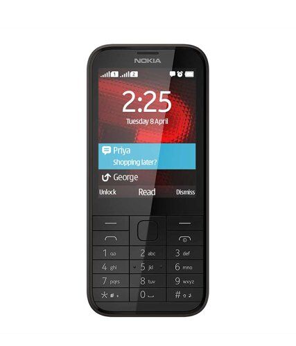 Microsoft Nokia 225 Dual-SIM cellulare (GSM-Dual Band, 7,1 cm Display, 2 fotocamera da, Bluetooth 3,0, 3, 5 mm jack, Micro - USB 2,0) Nero