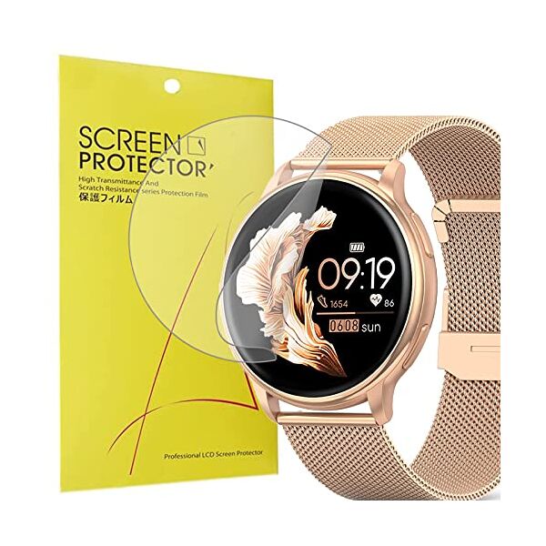 blueshaweu pellicola protettiva compatibile con nemheng 1.32'' smartwatch n33, hd, trasparente, flessibile, in tpu, senza bolle, compatibile con custodia, di alta qualità, pellicola protettiva