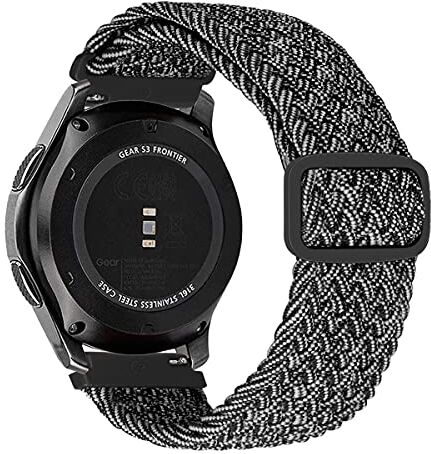 MroTech Compatibile con Samsung Galaxy Watch 3 45mm/Gear S3 Frontier/Galaxy Watch 46mm Cinturino 22 mm Ricambio per Watch GT/GT 2 46 mm/GT 2e/GT2 PRO Banda Nylon Woven Solo Loop-Mix Grigio