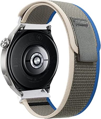 ZoRoll 22mm Cinturino per Huawei Watch GT 4 46mm/Watch 4 Pro/Watch 4/Watch Ultimate/Watch Buds/Watch GT 3 Pro 46mm, Elastico Nylon Cinghie di Ricambio per Huawei Watch GT 2 46 mm/GT 2e - Blu&Grigio