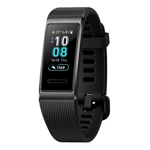 Gooplayer per Huawei Band 3 Pro Smartband GPS Cornice in metallo Amoled Display a colori Touchscreen Nuoto Corsa Sensore di frequenza cardiaca Sonno (nero)