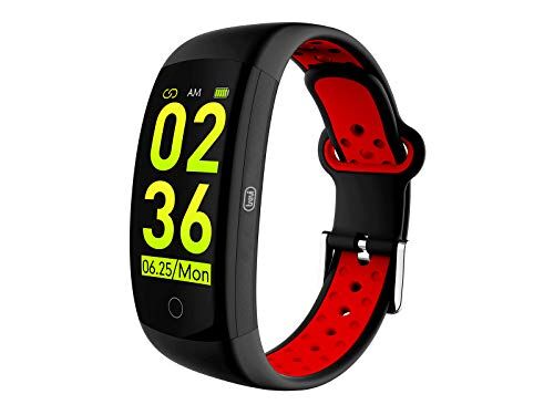 Trevi T-FIT 250 GPS Smart Fitness Band Cardio Frequenzimetro con GPS Tracker, Monitoraggio Sonno e Attivit Fisica, Tecnologia PPG, Resistente allAcqua IP68, Bluetooth, Batteria Ricaricabile, Rosso