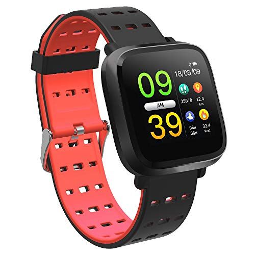 Moligh doll Smart Watch Men Blood Pressure IP67 Impermeabile Fitness Tracker Orologio Smartwatch per dispositivi indossabili Android iOS Nero Rosso