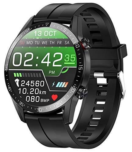jpantech Smartwatch Uomo Impermeabile 5ATM 1.3'' Orologio Fitness Tracker Touch Screen Chiamate Bluetooth Monitor ECG monitoraggio della frequenza cardiaca Misurazione della Pressione arteriosa