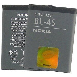 Nokia batterie Original Nokia BL-4S Li-Ion 860 mAh per Nokia 2680 Slide/3600 slide/3710 fold/7020/7100 Supernova/7610 Supernova/X3 – 02 Touch and Tipo