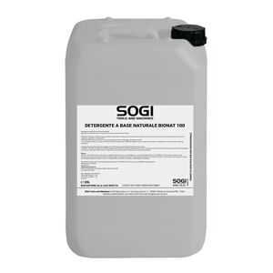 SOGI Detergente sgrassante SOGI BIONAT 100 - sostenibile, naturale e potente - per uso manuale o in vasche - tanica da 20 L