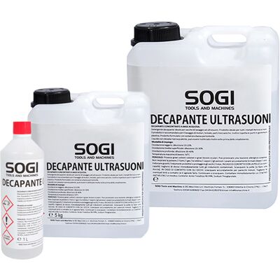 Liquido decapante SOGI per vasca ad ultrasuoni formato 1 L, 5 kg o 25 kg Liquido decapante SOGI per vasca ad ultrasuoni formato 1 L, 5 kg o 25 kg