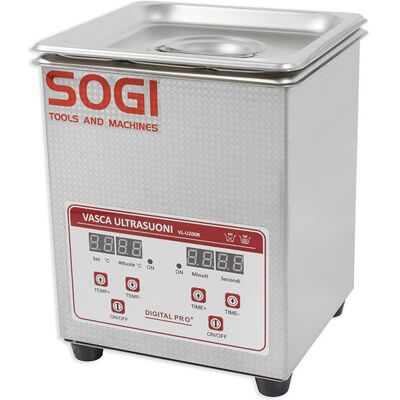 Vasca lava pezzi ultrasuoni riscaldata 2L SOGI VL-U200R Vasca lava pezzi ultrasuoni riscaldata 2L SOGI VL-U200R