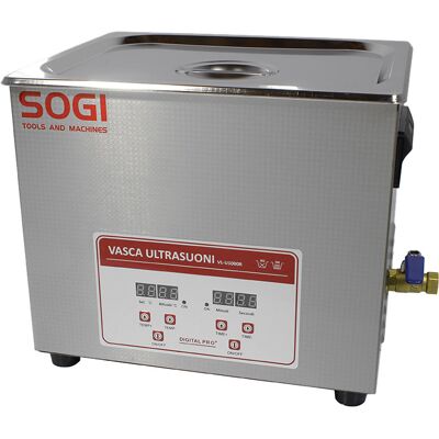 Vasca lava pezzi ultrasuoni riscaldata 10L SOGI VL-U1000R Vasca lava pezzi ultrasuoni riscaldata 10L SOGI VL-U1000R