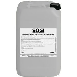 Detergente sgrassante SOGI BIONAT 100 - sostenibile, naturale e potente - per uso manuale o in vasche - tanica da 20 L